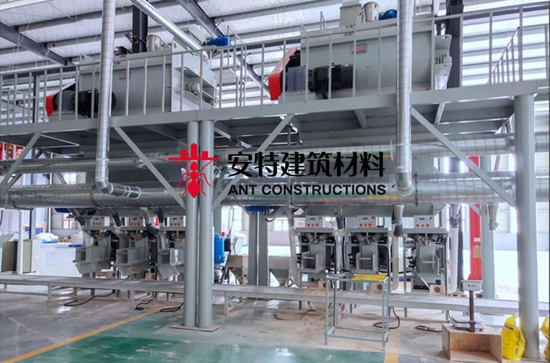 Complete automatic dry mortar mix plant with stacking line